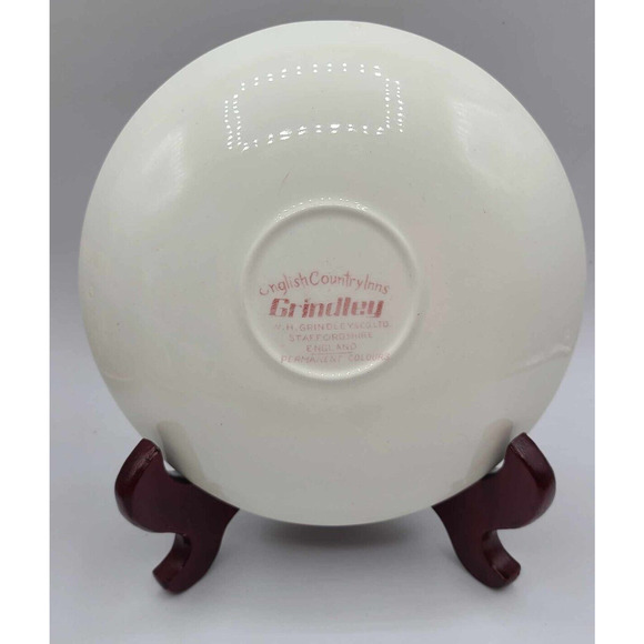 Vtg Grindley Red Staffordshire England Cups & Saucers Set of 6. English Country - Picture 9 of 14